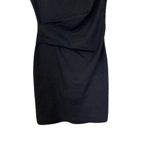 Helmut Lang Women’s Draped Bodycon Black Dress Size 4 - Picture 3 of 11